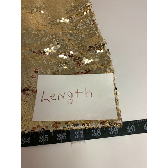 Kate & Mallory Womens Gold Sequins Dress Size L Formal Glam Bling Cocktail party - Picture 8 of 10